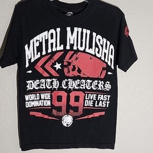 Metal Mulisha Mens Shirt Size S World Wide Domination Black
